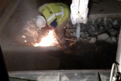 Removing existing rebar